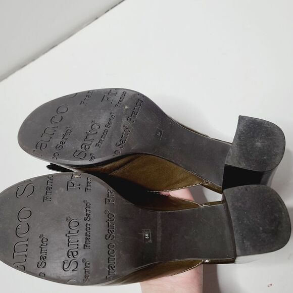 Franco Sarto Brown Croc Leather Slide On Mule Size 8 - Picture 8 of 16